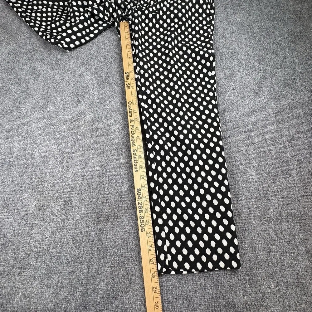 Banana Republic Pants Women 6 Black White Polka‎ Dot Soft Camden Classic Preppy